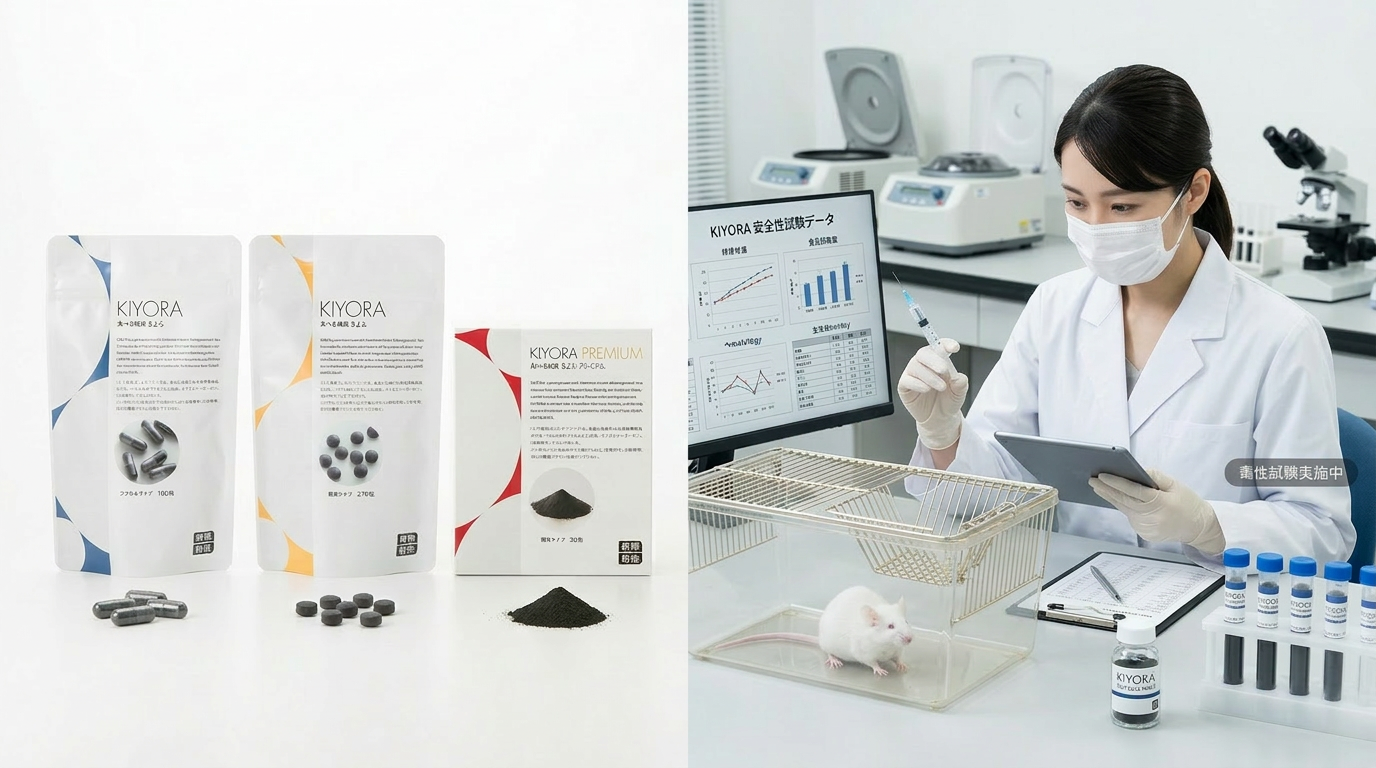 ヒト用吸着炭の純炭粉末のイメージ