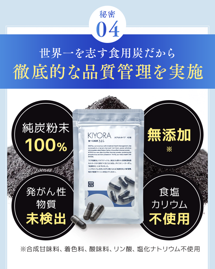 世界一を志す食用炭だから徹底的な品質管理を実施